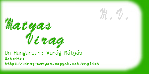 matyas virag business card