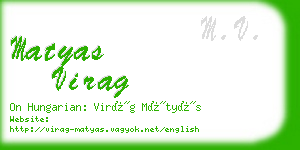 matyas virag business card